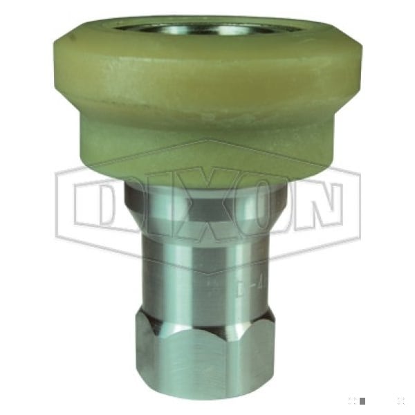 DQC H Industrial Interchange Food Grade Flanged Coupler, 1/2-14 Nominal, Female NPTF, 303 Stainless